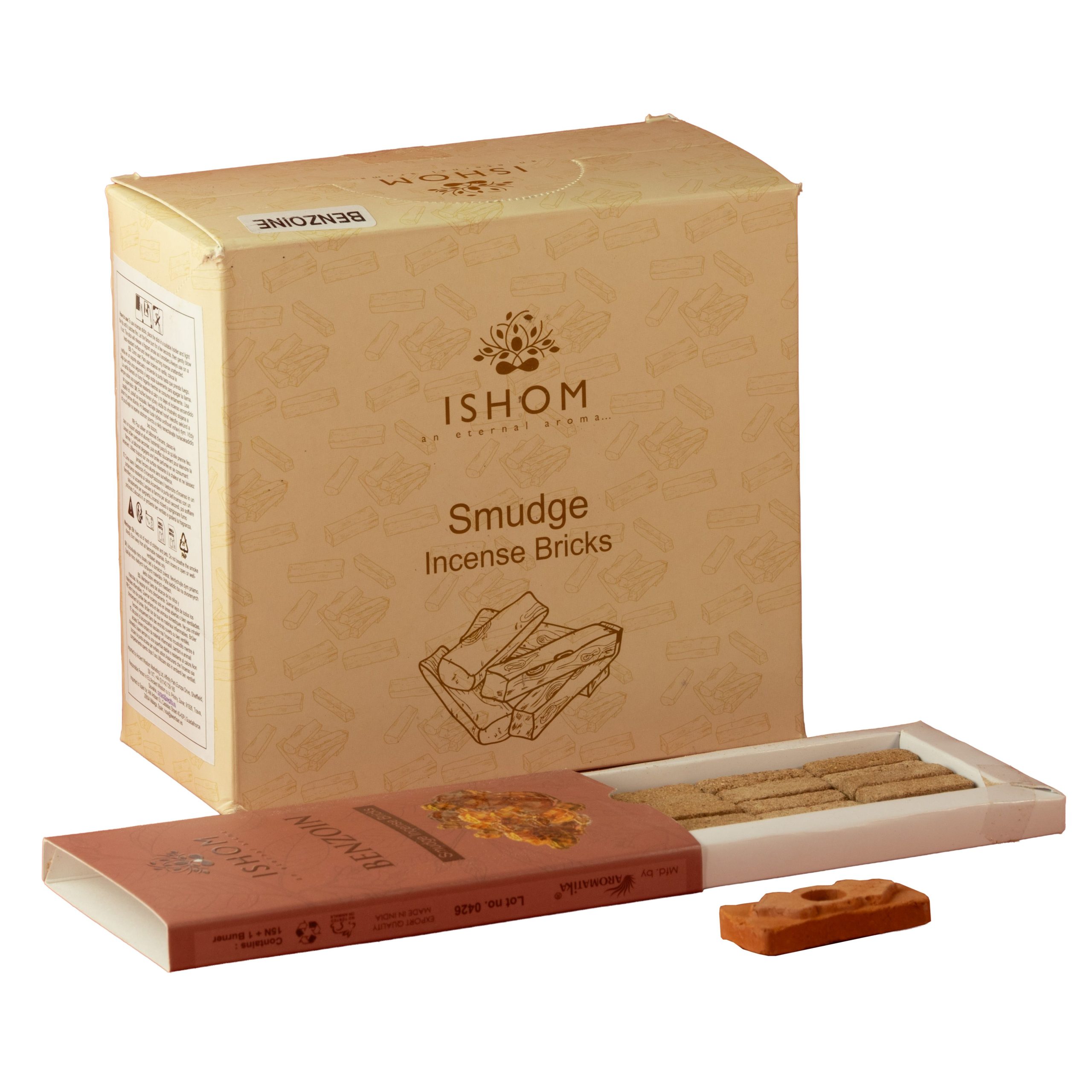 Paquete de 15 ladrillos de incienso natural y quemador - Benzion - Imagen 2